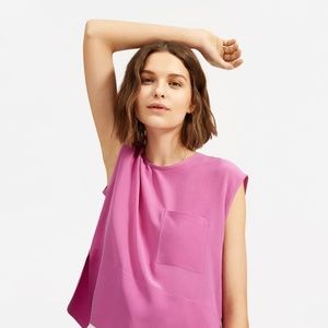 The Silk Square Muscle Top - Magenta/Pink